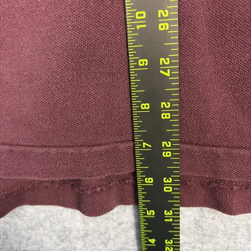 Ralph Lauren 100 % Cotton Burgundy Color Men Size Lg Polo Shirt